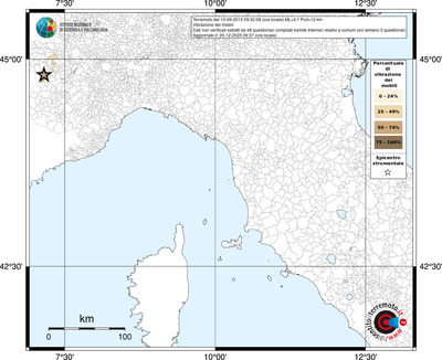 Mappa territorio comunale con almeno 3 questionari