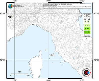 Mappa territorio comunale con almeno 3 questionari