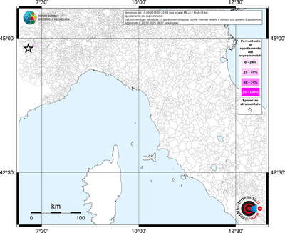 Mappa territorio comunale con almeno 3 questionari