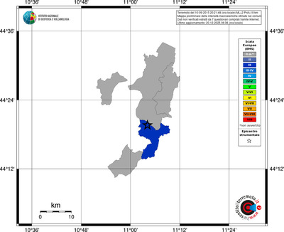 Mappa EMS - territori comuni