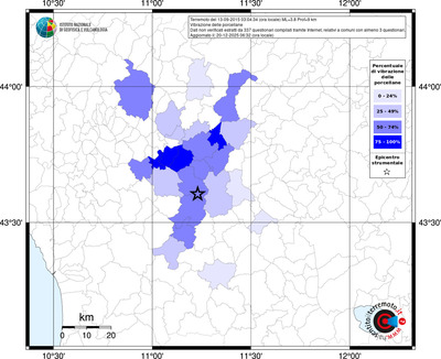 Mappa territorio comunale con almeno 3 questionari