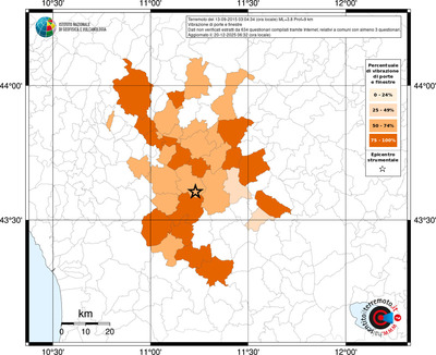 Mappa territorio comunale con almeno 3 questionari