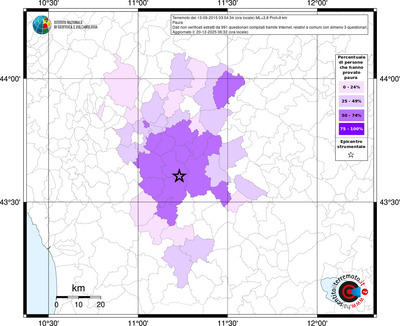 Mappa territorio comunale con almeno 3 questionari