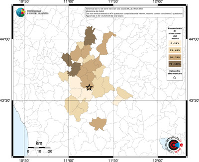 Mappa territorio comunale con almeno 3 questionari