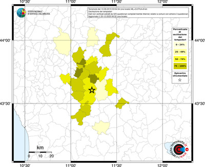 Mappa territorio comunale con almeno 3 questionari