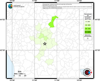 Mappa territorio comunale con almeno 3 questionari