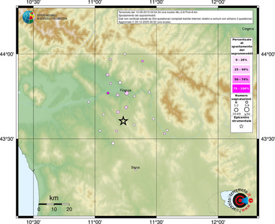Mappa comuni con almeno 3 questionari