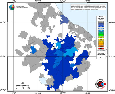 Mappa EMS - territori comuni