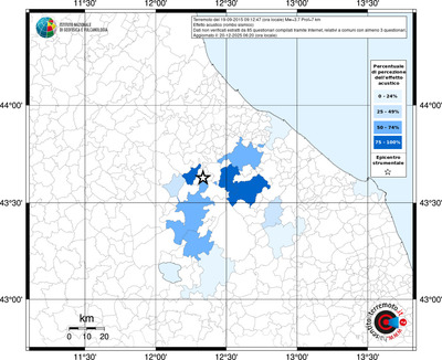 Mappa territorio comunale con almeno 3 questionari