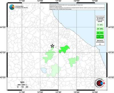 Mappa territorio comunale con almeno 3 questionari
