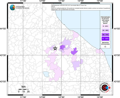 Mappa territorio comunale con almeno 3 questionari