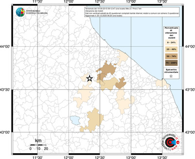 Mappa territorio comunale con almeno 3 questionari
