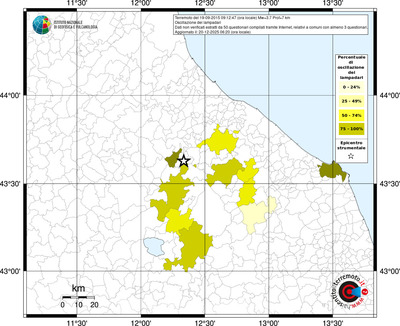 Mappa territorio comunale con almeno 3 questionari