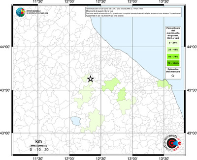 Mappa territorio comunale con almeno 3 questionari