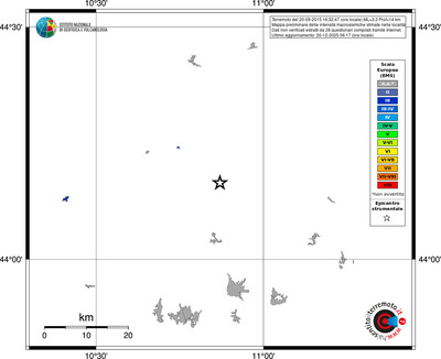 Mappa EMS - territori località