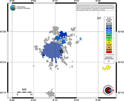 Mappa EMS - territori località