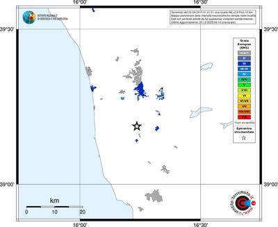 Mappa EMS - territori località