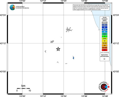 Mappa EMS - territori località