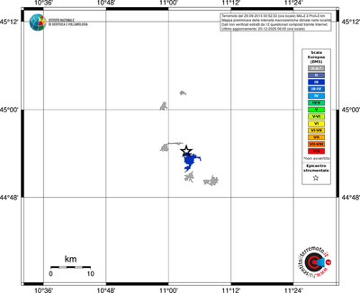 Mappa EMS - territori località