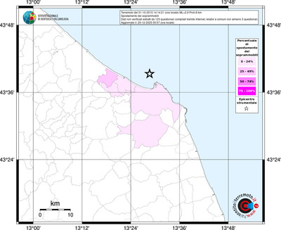 Mappa territorio comunale con almeno 3 questionari