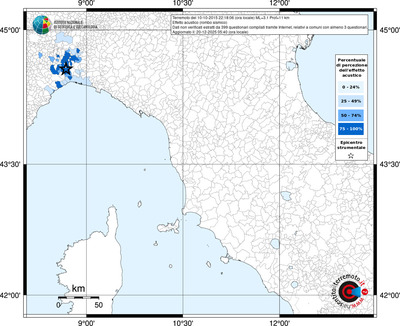 Mappa territorio comunale con almeno 3 questionari