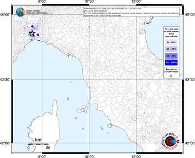 Mappa territorio comunale con almeno 3 questionari