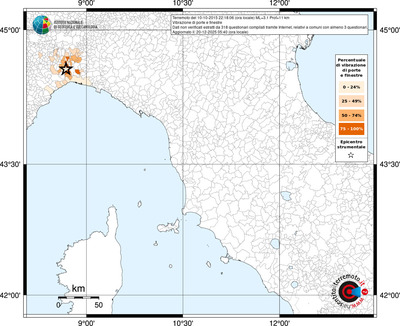 Mappa territorio comunale con almeno 3 questionari