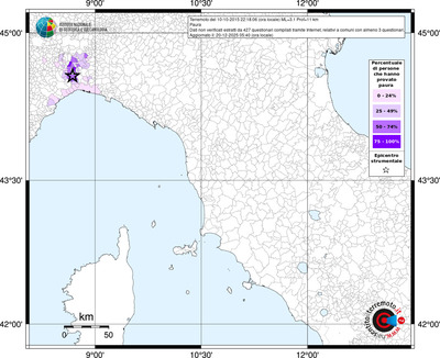 Mappa territorio comunale con almeno 3 questionari