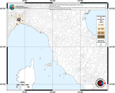 Mappa territorio comunale con almeno 3 questionari