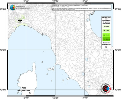 Mappa territorio comunale con almeno 3 questionari
