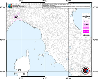 Mappa territorio comunale con almeno 3 questionari