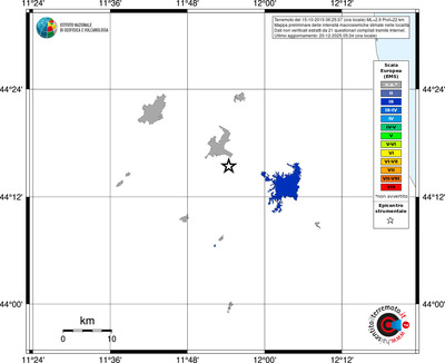 Mappa EMS - territori località