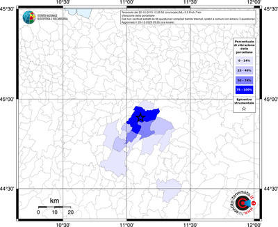 Mappa territorio comunale con almeno 3 questionari