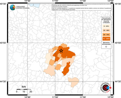 Mappa territorio comunale con almeno 3 questionari