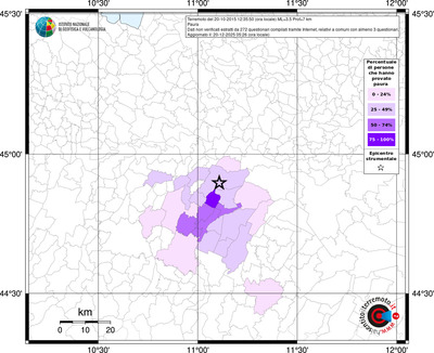 Mappa territorio comunale con almeno 3 questionari