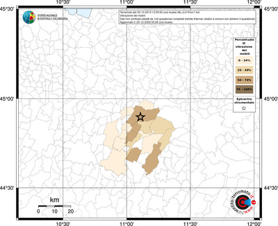 Mappa territorio comunale con almeno 3 questionari