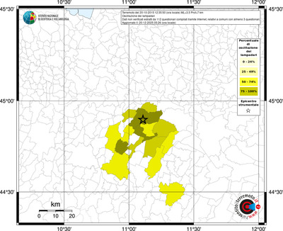 Mappa territorio comunale con almeno 3 questionari