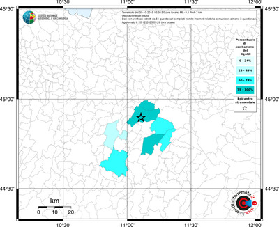 Mappa territorio comunale con almeno 3 questionari