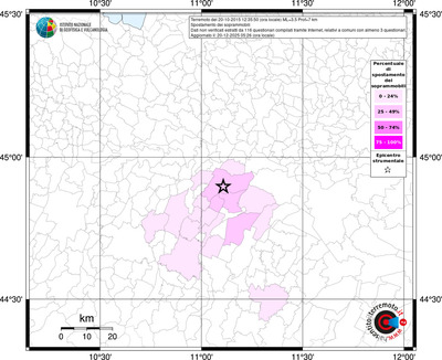 Mappa territorio comunale con almeno 3 questionari