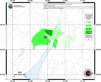 Mappa territorio comunale con almeno 3 questionari