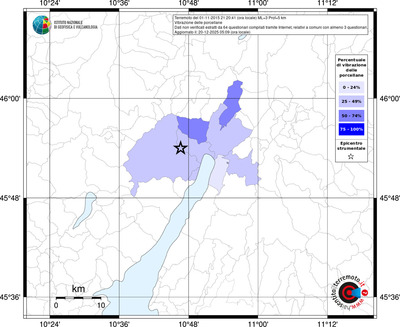 Mappa territorio comunale con almeno 3 questionari