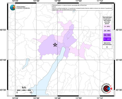 Mappa territorio comunale con almeno 3 questionari