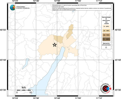 Mappa territorio comunale con almeno 3 questionari