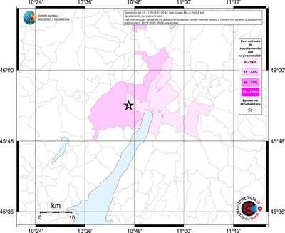 Mappa territorio comunale con almeno 3 questionari