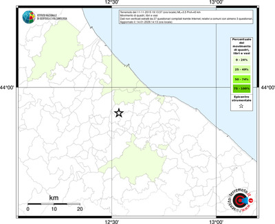 Mappa territorio comunale con almeno 3 questionari