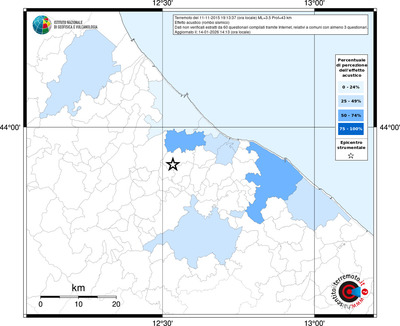 Mappa territorio comunale con almeno 3 questionari