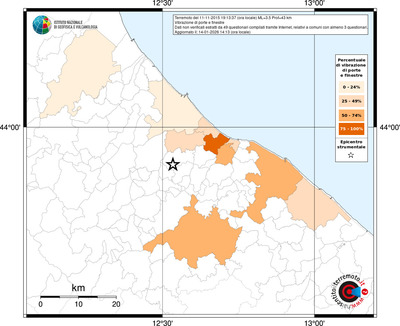 Mappa territorio comunale con almeno 3 questionari