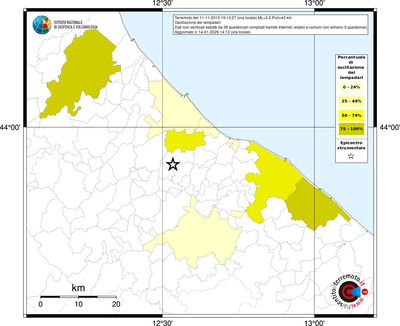 Mappa territorio comunale con almeno 3 questionari
