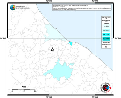 Mappa territorio comunale con almeno 3 questionari