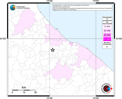 Mappa territorio comunale con almeno 3 questionari